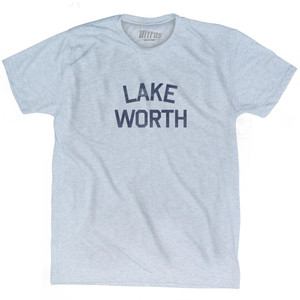 Florida Lake Worth Adult Tri-Blend Vintage T-Shirt - Athletic White