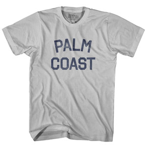 Florida Palm Coast Adult Cotton Vintage T-Shirt - Cool Grey