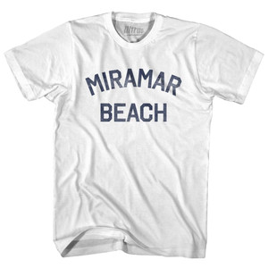 Florida Miramar Beach Womens Cotton Junior Cut Vintage T-shirt - White Florida Miramar Beach Womens Cotton Junior Cut Vintage T-shirt - White