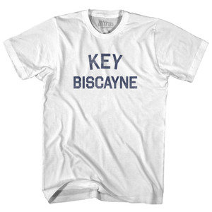 Florida Key Biscayne Womens Cotton Junior Cut Vintage T-shirt - White Florida Key Biscayne Womens Cotton Junior Cut Vintage T-shirt - White