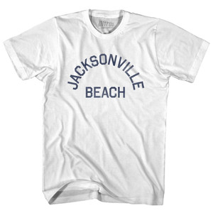 Florida Jacksonville Beach Womens Cotton Junior Cut Vintage T-shirt - White