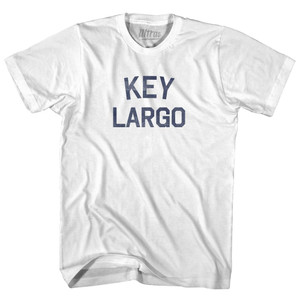 Florida Key Largo Womens Cotton Junior Cut Vintage T-shirt - White Florida Key Largo Womens Cotton Junior Cut Vintage T-shirt - White