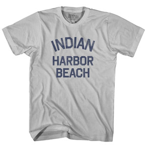 Florida Indian Harbour Beach Adult Cotton Vintage T-Shirt - Cool Grey
