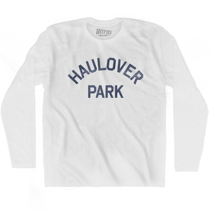 Florida Haulover Park Adult Cotton Long Sleeve Vintage T-shirt - White