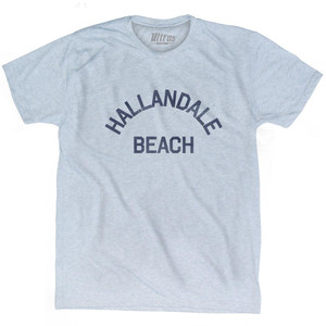 Florida Hallandale Beach Adult Tri-Blend Vintage T-Shirt - Athletic White Florida Hallandale Beach Adult Tri-Blend Vintage T-Shirt - Athletic White