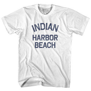 Florida Indian Harbour Beach Adult Cotton Vintage T-shirt - White Florida Indian Harbour Beach Adult Cotton Vintage T-shirt - White