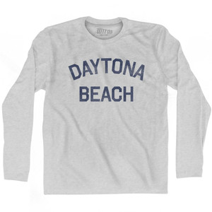 Florida Daytona Beach Adult Cotton Long Sleeve Vintage T-Shirt - Grey Heather Florida Daytona Beach Adult Cotton Long Sleeve Vintage T-Shirt - Grey Heather