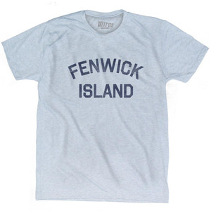 Delaware Fenwick Island Adult Tri-Blend Vintage T-Shirt - Athletic White