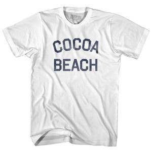 Florida Cocoa Beach Womens Cotton Junior Cut Vintage T-shirt - White Florida Cocoa Beach Womens Cotton Junior Cut Vintage T-shirt - White
