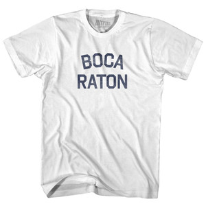 Florida Boca Raton Adult Cotton Vintage T-shirt - White