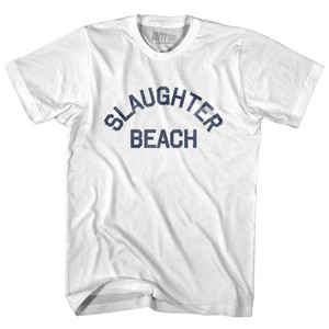 Delaware Slaughter Beach Adult Cotton Vintage T-shirt - White Delaware Slaughter Beach Adult Cotton Vintage T-shirt - White