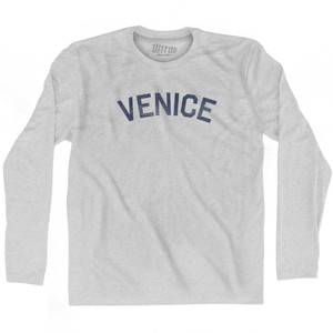 California Venice Adult Cotton Long Sleeve Vintage T-Shirt - Grey Heather California Venice Adult Cotton Long Sleeve Vintage T-Shirt - Grey Heather