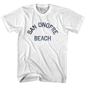 California San Onofre Beach Adult Cotton Vintage T-shirt - White