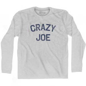 Crazy Joe Adult Cotton Long Sleeve Political City T-Shirt - Grey Heather Crazy Joe Adult Cotton Long Sleeve Political City T-Shirt - Grey Heather