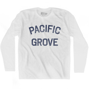 California Pacific Grove Adult Cotton Long Sleeve Vintage T-shirt - White
