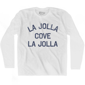 California La Jolla Cove La jolla Adult Cotton Long Sleeve Vintage T-shirt - White California La Jolla Cove La jolla Adult Cotton Long Sleeve Vintage T-shirt - White