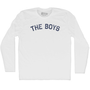 The Boys Adult Cotton Long Sleeve T-shirt - White