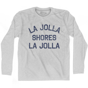 California La Jolla Shores, La jolla Adult Cotton Long Sleeve Vintage T-Shirt - Grey Heather California La Jolla Shores, La jolla Adult Cotton Long Sleeve Vintage T-Shirt - Grey Heather
