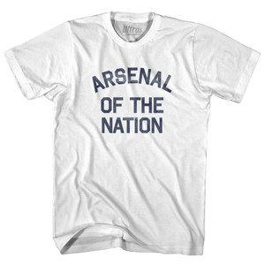 Connecticut Arsenal of the Nation Nickname Adult Cotton T-shirt - White Connecticut Arsenal of the Nation Nickname Adult Cotton T-shirt - White