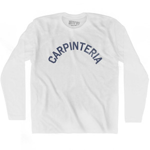 California Carpinteria Adult Cotton Long Sleeve Vintage T-shirt - White