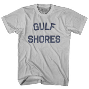 Alabama Gulf Shores Adult Cotton Text T-Shirt - Cool Grey