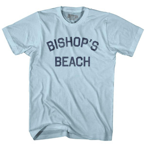 Alaska Bishop's Beach Adult Cotton Text T-Shirt - Light Blue