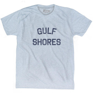 Alabama Gulf Shores Adult Tri-Blend Text T-Shirt - Athletic White Alabama Gulf Shores Adult Tri-Blend Text T-Shirt - Athletic White