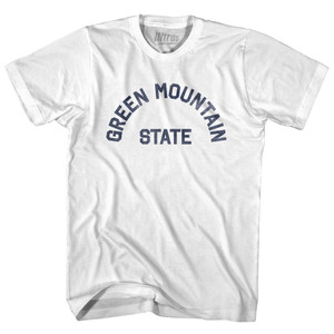 Vermont Green Mountain State Nickname Adult Cotton T-shirt - White
