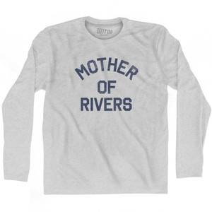 New Hampshire Mother of Rivers Nickname Adult Cotton Long Sleeve T-Shirt - Grey Heather