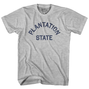 Rhode Island Plantation State Nickname Adult Cotton T-Shirt - Grey Heather