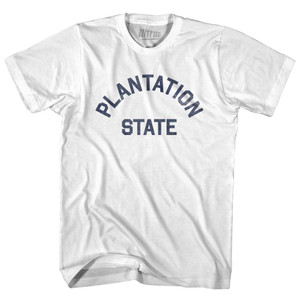 Rhode Island Plantation State Nickname Womens Cotton Junior Cut T-Shirt - White Rhode Island Plantation State Nickname Womens Cotton Junior Cut T-Shirt - White
