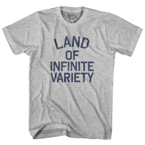 South Dakota Land of Infinite Variety Nickname Adult Cotton T-Shirt - Grey Heather