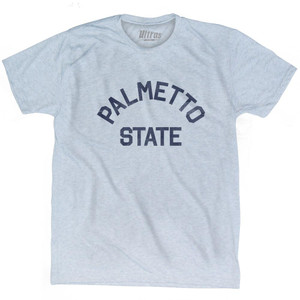 South Carolina Palmetto State Nickname Adult Tri-Blend T-Shirt - Athletic White
