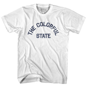 New Mexico The Colorful State Nickname Adult Cotton T-shirt - White New Mexico The Colorful State Nickname Adult Cotton T-shirt - White