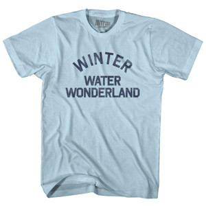 Michigan Winter Water Wonderland Nickname Adult Cotton T-Shirt - Light Blue