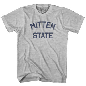 Michigan Mitten State Nickname Youth Cotton T-Shirt - Grey Heather Michigan Mitten State Nickname Youth Cotton T-Shirt - Grey Heather