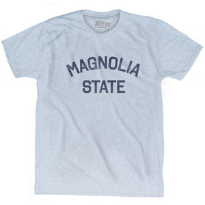 Mississippi Magnolia State Nickname Adult Tri-Blend T-Shirt - Athletic White Mississippi Magnolia State Nickname Adult Tri-Blend T-Shirt - Athletic White