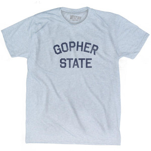 Minnesota Gopher State Nickname Adult Tri-Blend T-Shirt - Athletic White