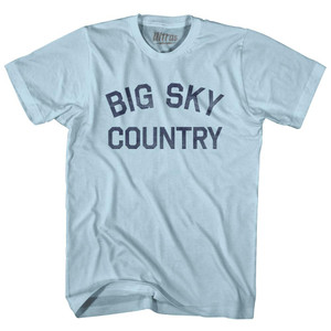 Montana Big Sky Country Nickname Adult Cotton T-Shirt - Light Blue