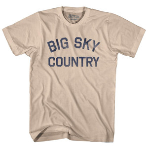 Montana Big Sky Country Nickname Adult Cotton T-Shirt - Creme
