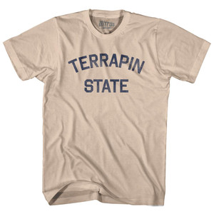 Maryland Terrapin State Nickname Adult Cotton T-Shirt - Creme
