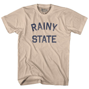Illinois Rainy State Nickname Adult Cotton T-Shirt - Creme