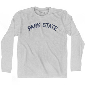 Wyoming Park State Nickname Adult Cotton Long Sleeve T-Shirt - Grey Heather Wyoming Park State Nickname Adult Cotton Long Sleeve T-Shirt - Grey Heather