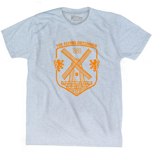 Netherlands The Flying Dutchmen 1889 Windmill Adult Tri-Blend Soccer T-shirt - Athletic White Netherlands The Flying Dutchmen 1889 Windmill Adult Tri-Blend Soccer T-shirt - Athletic White