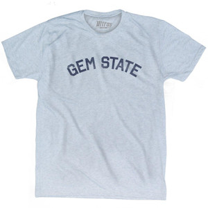 Idaho Gem State Nickname Adult Tri-Blend T-Shirt - Athletic White Idaho Gem State Nickname Adult Tri-Blend T-Shirt - Athletic White