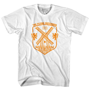 Netherlands The Flying Dutchmen 1889 Windmill Adult Cotton Soccer T-shirt - White Netherlands The Flying Dutchmen 1889 Windmill Adult Cotton Soccer T-shirt - White