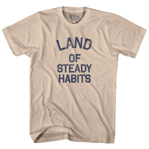 Connecticut Land of Steady Habits Nickname Adult Cotton T-Shirt - Creme Connecticut Land of Steady Habits Nickname Adult Cotton T-Shirt - Creme
