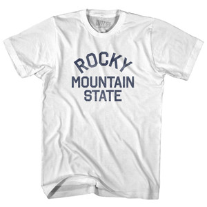 Colorado Rocky Mountain State Nickname Womens Cotton Junior Cut T-Shirt - White