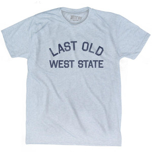 Colorado Last Old West State Nickname Adult Tri-Blend T-Shirt - Athletic White