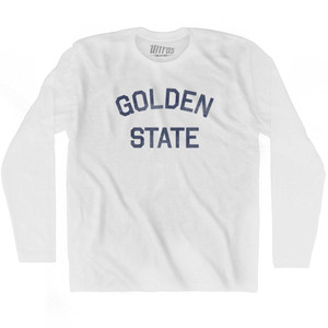 California Golden State Nickname Adult Cotton Long Sleeve T-shirt - White